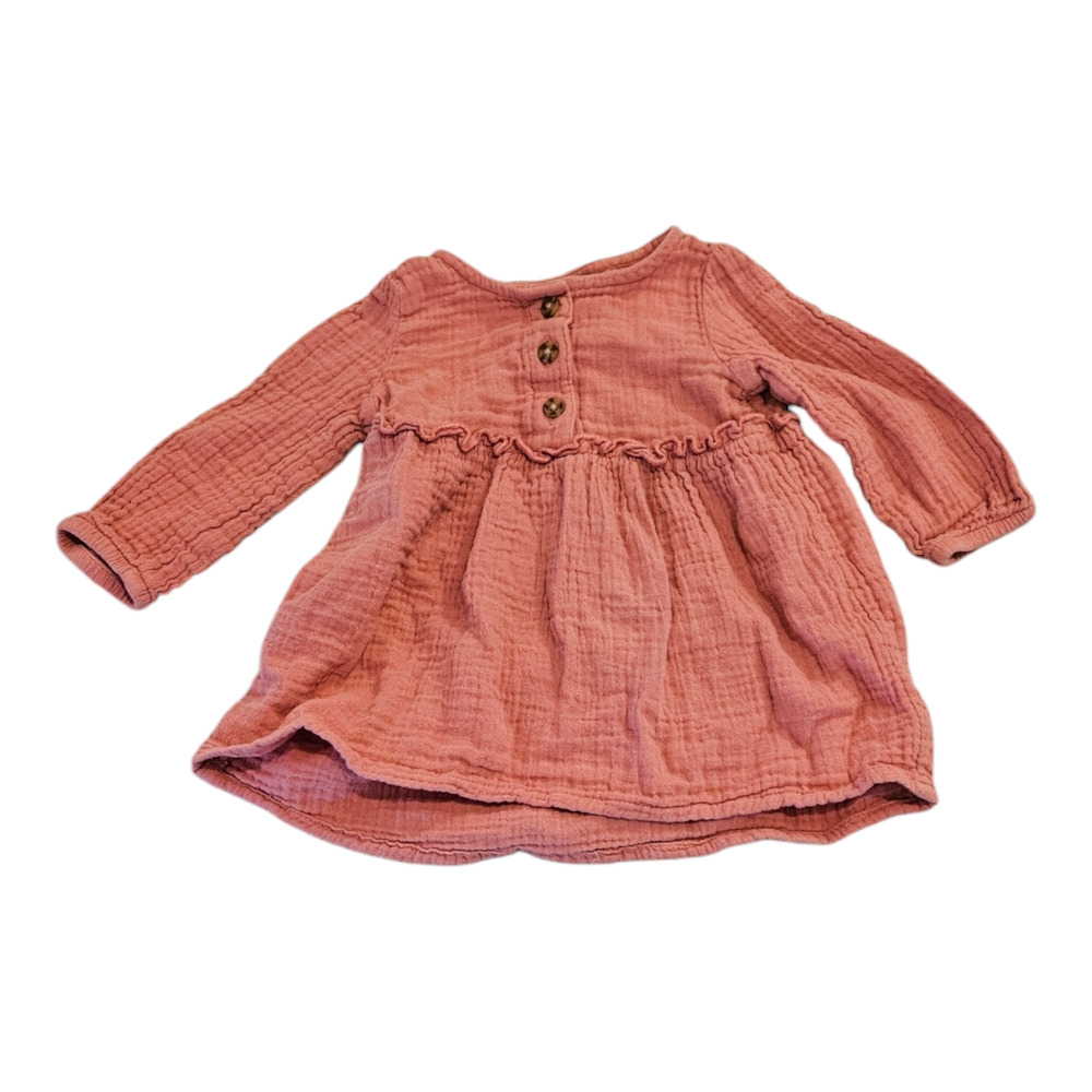 Okie Dokie Kids Size 6M Pink Long Sleeve 100% Cotton Pullover Shirt